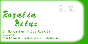 rozalia milus business card